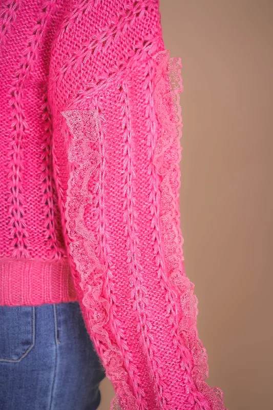 My Diary Entry Sweater-Hot Pink