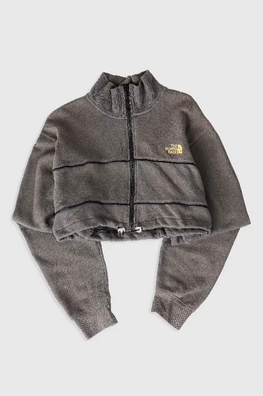 Rework North Face Cinched Crop Sweatshirt - L