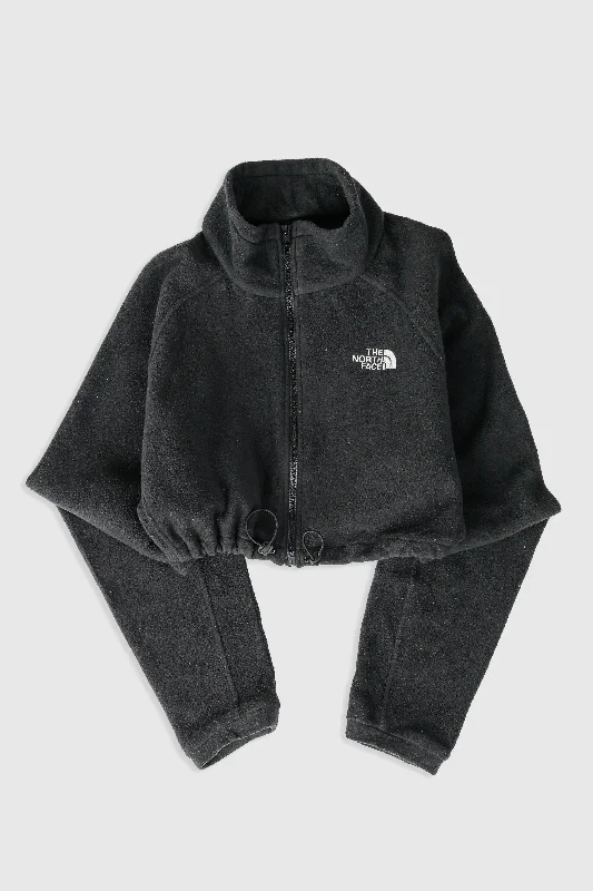 Rework North Face Crop Fleece Jacket - XL