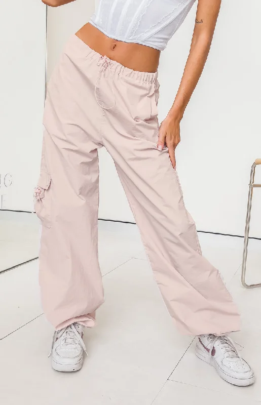 Bronx Pink Drawcord Cargos