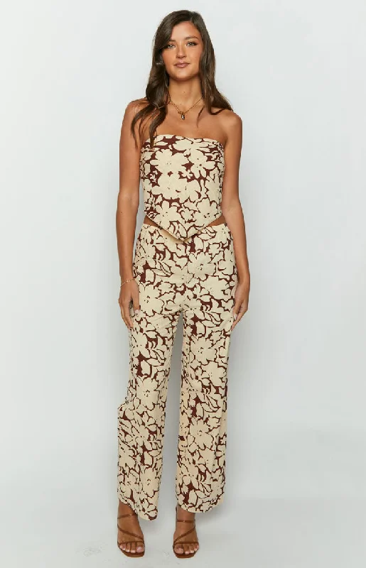 Celosia Cream Floral Pants