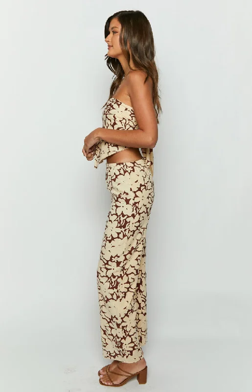 Celosia Cream Floral Pants