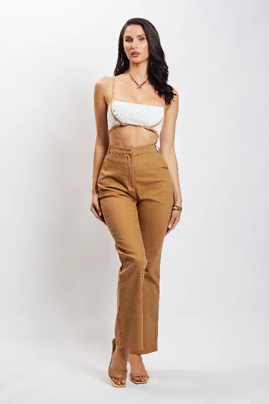 Cindy Flare Pants - Camel