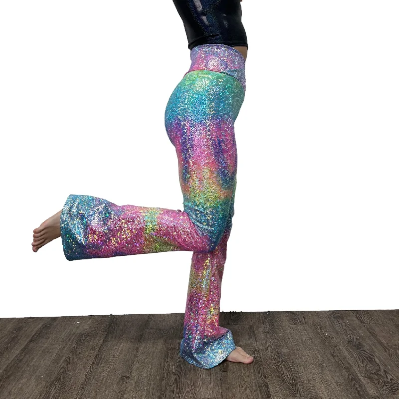 Crossover V-Waist Bootcut Flare Pants - Rainbow Avatar