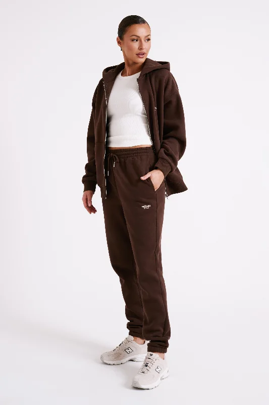 Frankie Unisex Jogger - Dark Chocolate