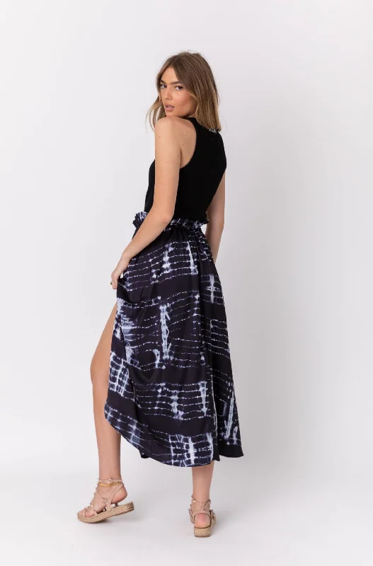 GEORGE Black Tie Dye Skirt