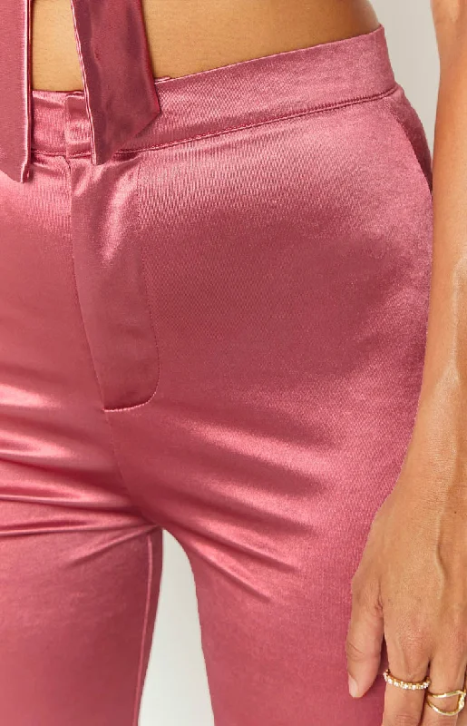 Indigo Pink High Waisted Flare Pants