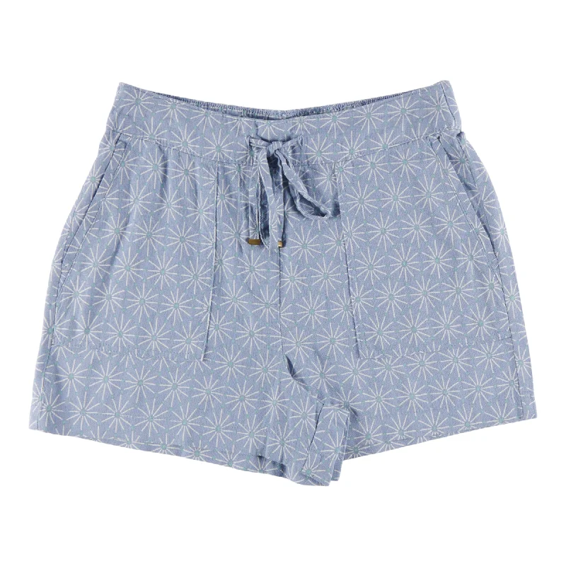 mySTYLE Women's Festival Printed Linen Blend Shorts