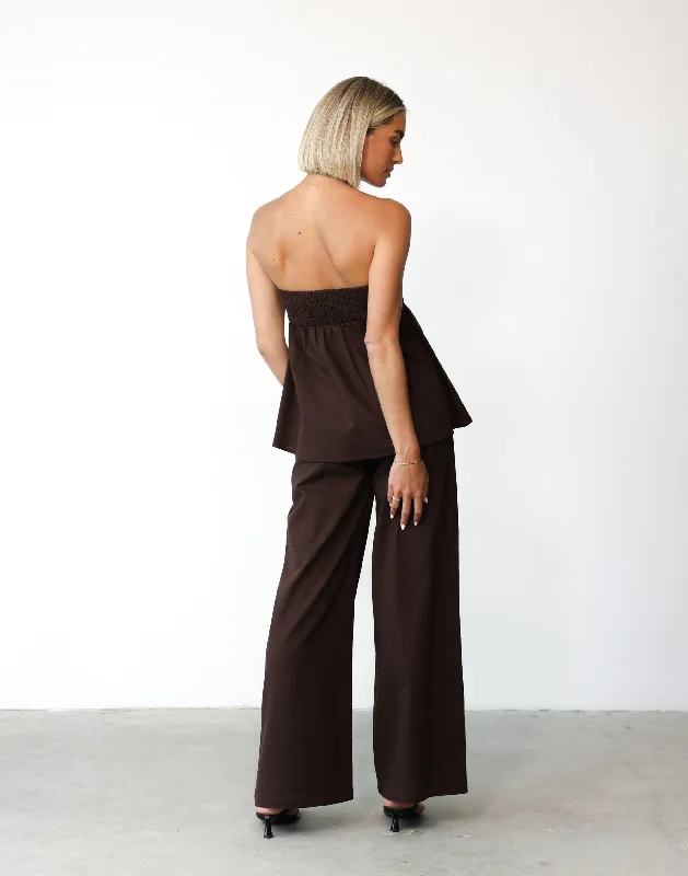 Tarsha Linen Pants (Chocolate)