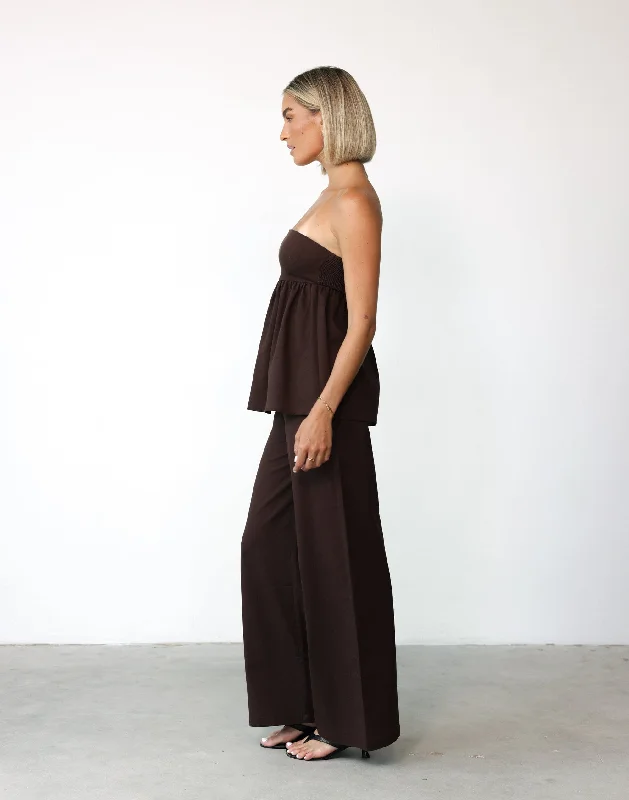 Tarsha Linen Pants (Chocolate)