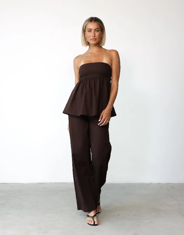 Tarsha Linen Pants (Chocolate)