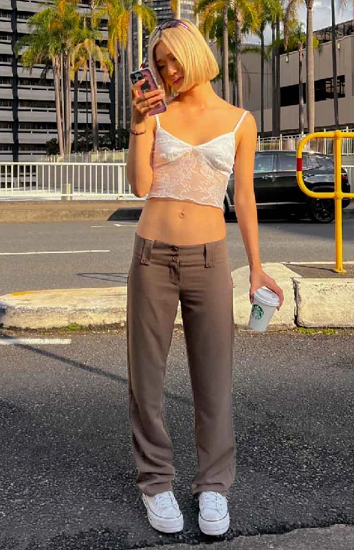 Vice Taupe Low Waist Pant