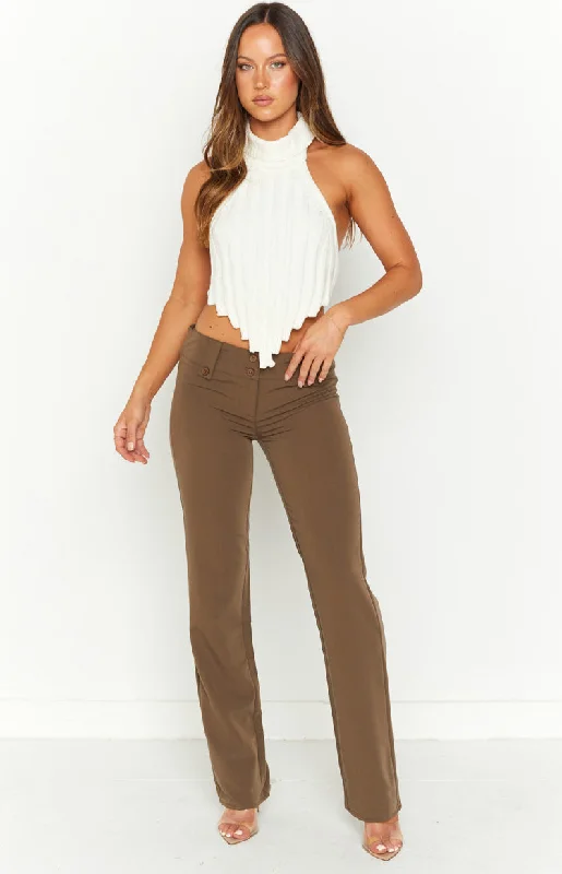 Vice Taupe Low Waist Pant