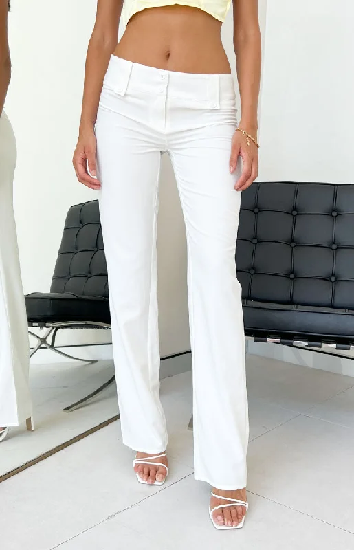 Vice White Low Waist Pant