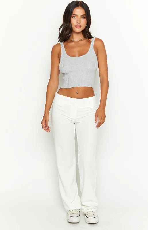 Vice White Low Waist Pant