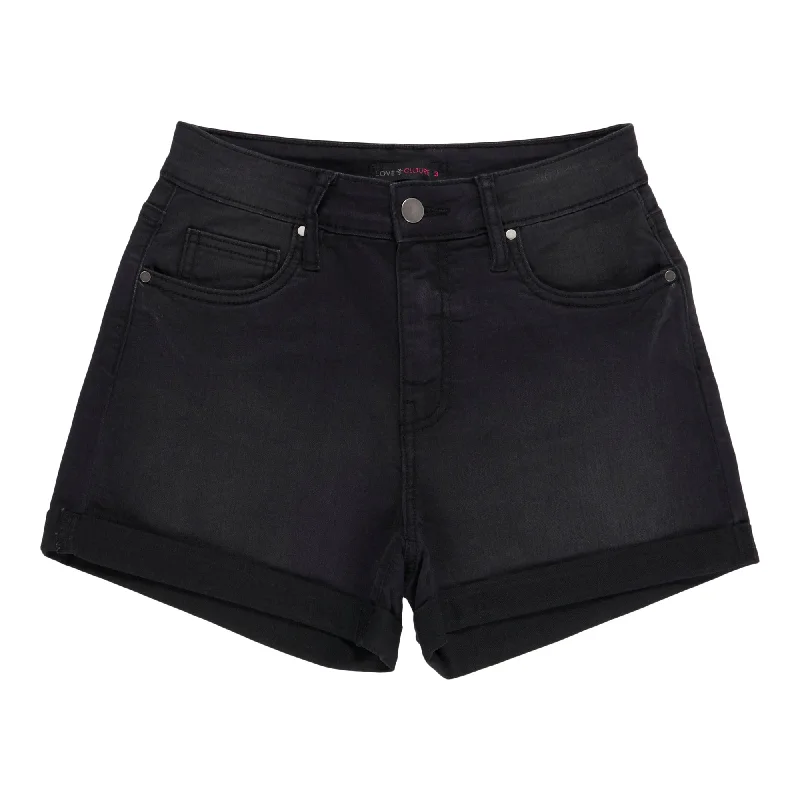 Women's Denim Shorts, Black