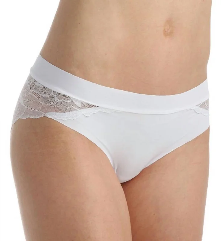 Love + Lust All Lace Back Bikini Panty In White