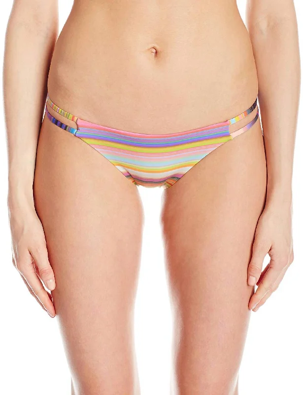 Women Sunset Reversible Gemini Full Bikini Bottom Swimsuit In Pink/multi