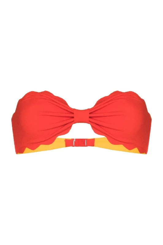 Women's Antibes Bikini Top In Poppy Red