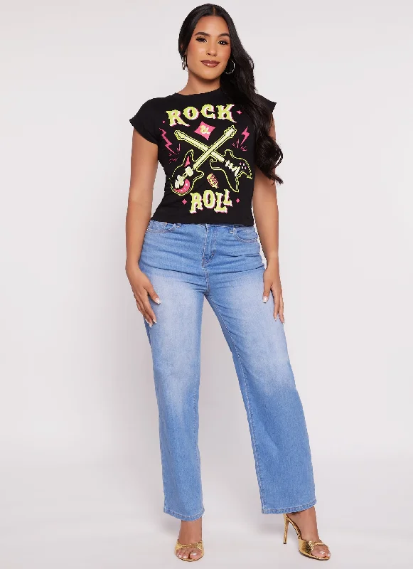 Rock and Roll Cropped Muscle Tee