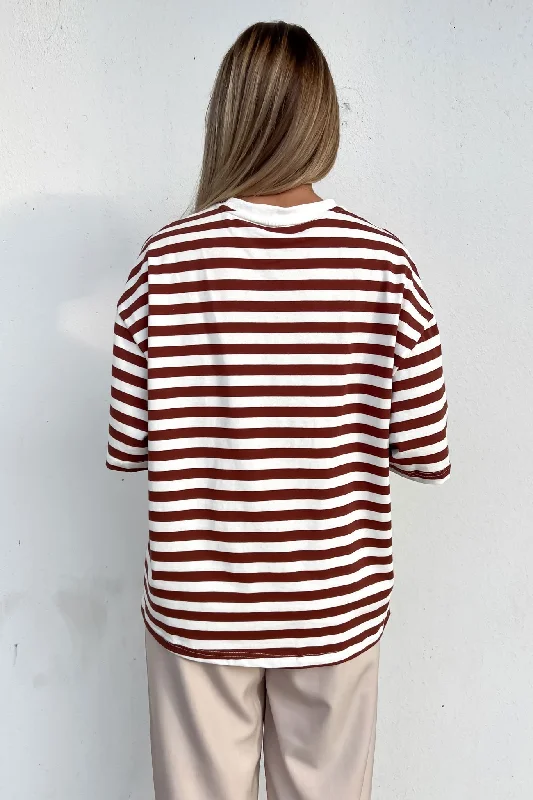 Blair Tee Brown Stripe