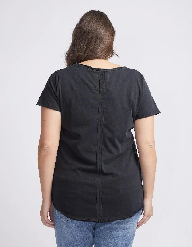 Fundamental Vee Tee - Washed Black