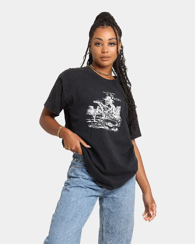 Goat Crew Rodeo Drawing Vintage T-Shirt Black Wash