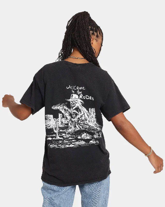 Goat Crew Rodeo Drawing Vintage T-Shirt Black Wash