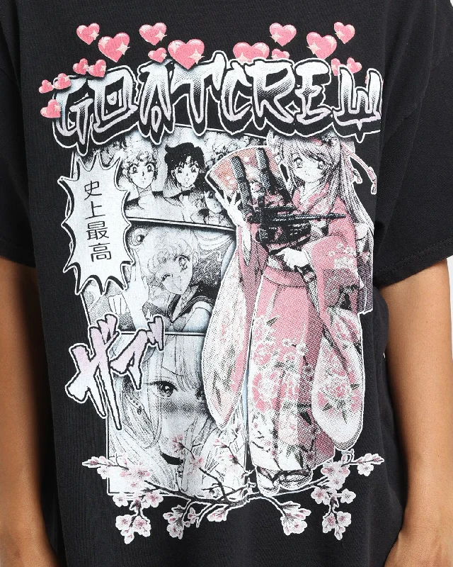 Goat Crew Shojo Manga T-Shirt Black Wash