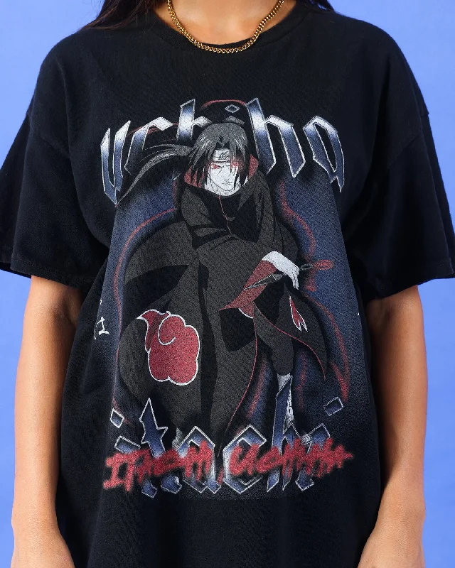 Goat Crew X Naruto Itachi Uchiha Premium Vintage T-Shirt Vintage Black