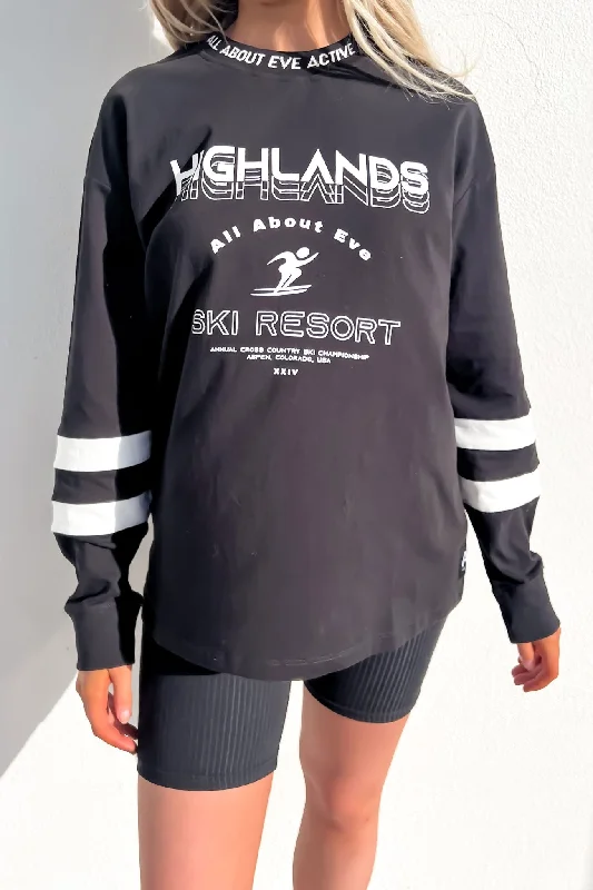 Highlands Long Sleeve Tee Black