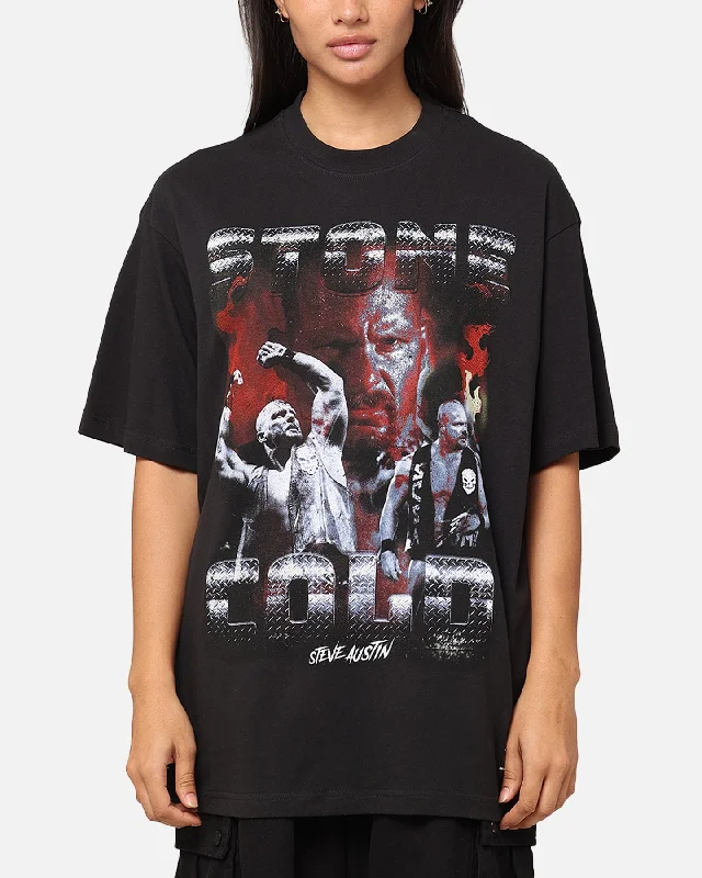 Mitchell & Ness X WWE Stone Cold Steve Austin Stone Cold T-Shirt Overdyed Black