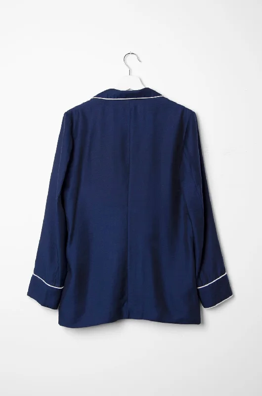 Navy Blue Pyjama Chic Shirt