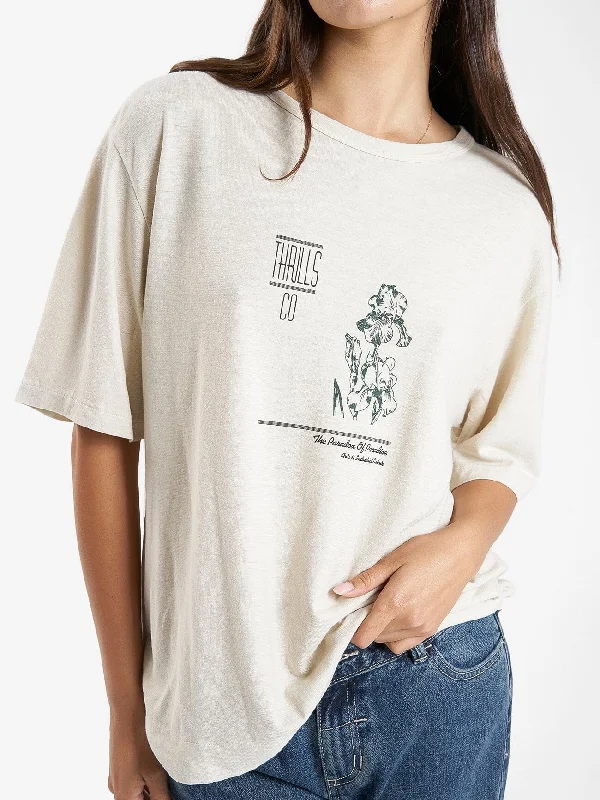 Paradox Gardens Hemp Box Tee - Soft Tan