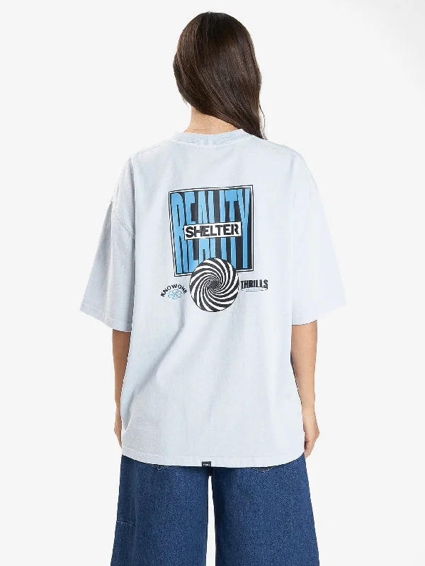 Shelter Reality Oversized Tee - Blue Illusion