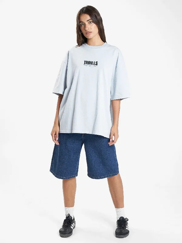 Shelter Reality Oversized Tee - Blue Illusion