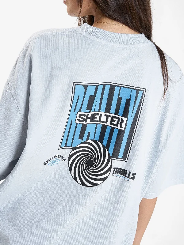 Shelter Reality Oversized Tee - Blue Illusion