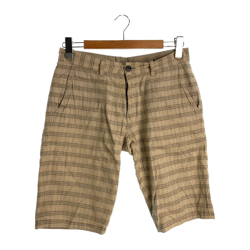 BURBERRY BLACK LABEL/Shorts/76/BEG/Cotton/Plaid