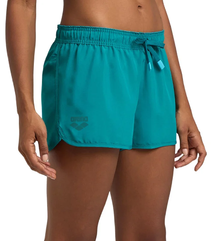 Arena Women's Solid Team Shorts Green Lake