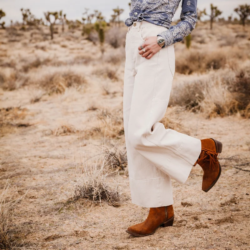 Halle Suede Fringe Side Zip Boot