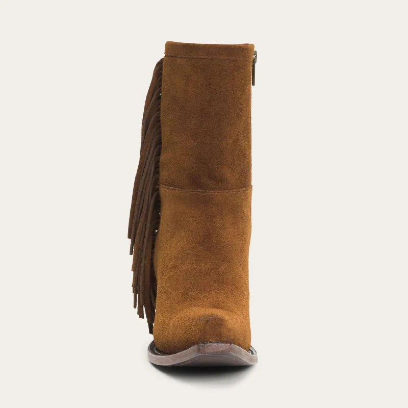 Halle Suede Fringe Side Zip Boot