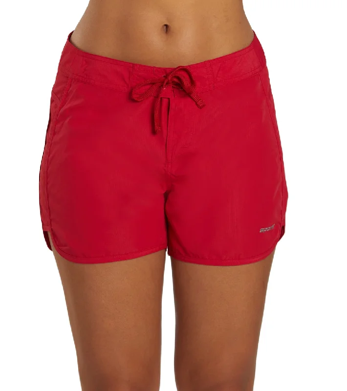 Sporti Women's Solid 4"" inseam Board Short Red