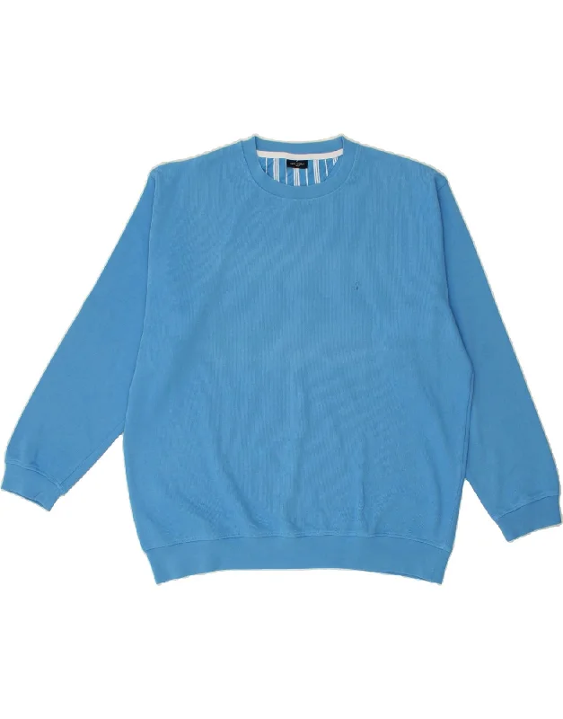 DANIEL HECHTER Mens Sweatshirt Jumper IT 56 2XL Blue Cotton