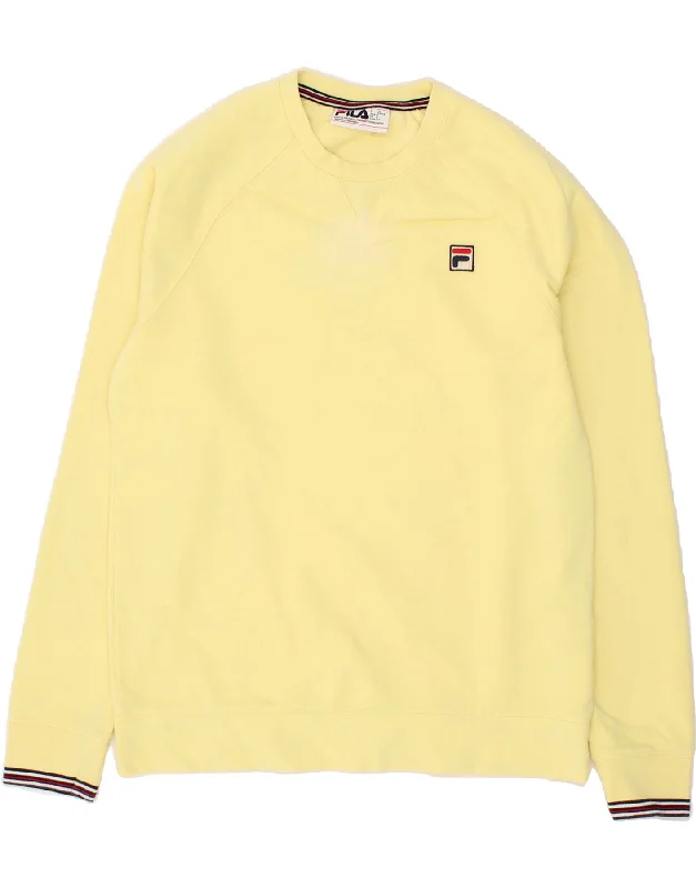 FILA Mens Sweatshirt Jumper Small Yellow