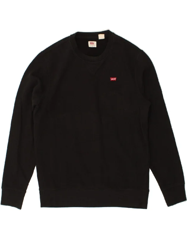 LEVI'S Mens Sweatshirt Jumper Small Black Cotton