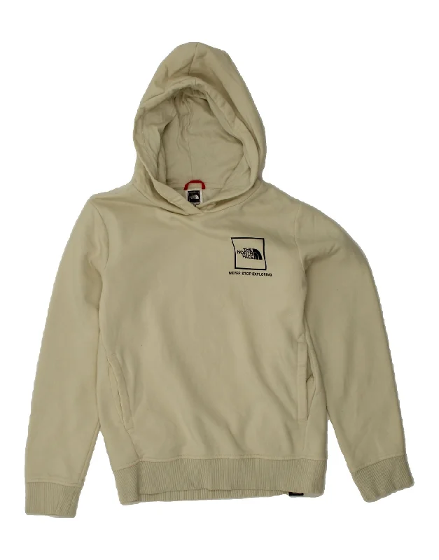 THE NORTH FACE Boys Graphic Hoodie Jumper 10-11 Years Medium  Off White