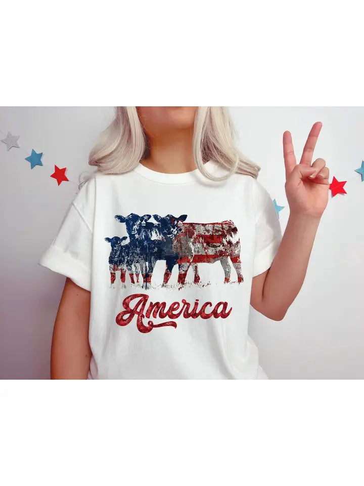 America Cattle Tee