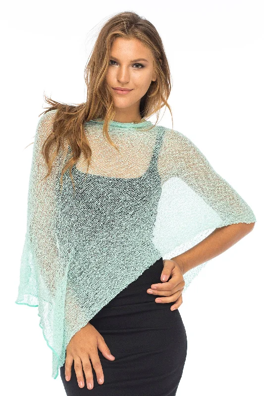 Sheer Poncho Bolero Pullover Shrug