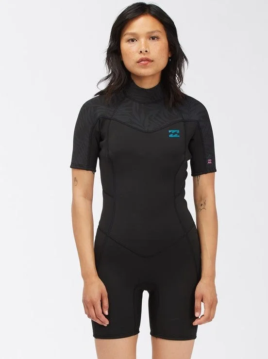 Billabong Womens Synergy 2mm Back Zip Shorty Wetsuit