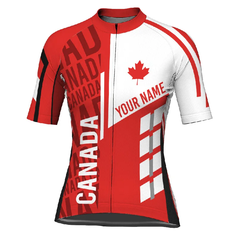 Customized Canada Short Sleeve Cycling Jersey for Women